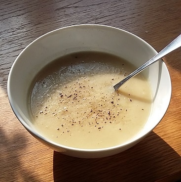 Picture of a bowl of money saving home made parsnip soup