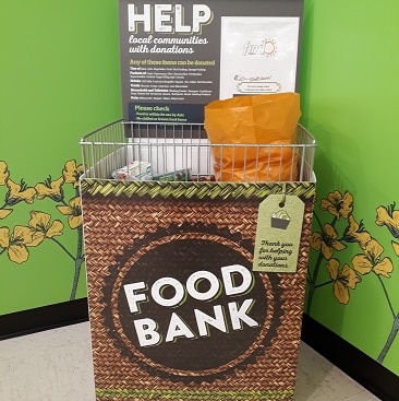 Picture of the food bank collection point in our local Co-op