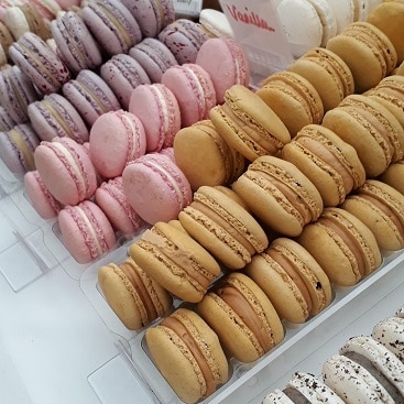 Picture of pastel coloured macarons at Aldeburgh Food & Drink Festival